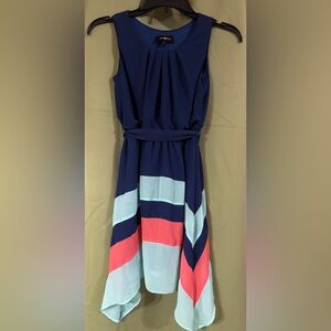 Girls Size 12 Amy Byer Cute Flowy Sleeveless  Maxi Belted Sash Dress EUC